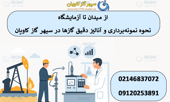 از میدان تا آزمایشگاه -نحوه نمونه‌برداری و آنالیز دقیق گازها در سپهر گاز کاویان